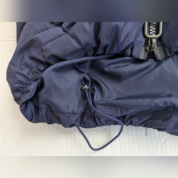 YVYVLOLO Coat Puffer Womens S-M * Quilted Purple Asymmetric Zip Closure Hooded - Picture 5 of 9